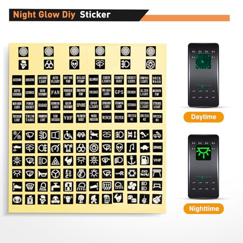 Nilight 6 Gang Rocker Switch Panel SPST On Off 5PIN Electrical - Product Imagery
