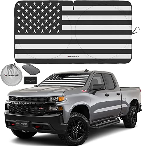 Autoamerics Truck Windshield Sun Shade - American Flag, 64 x - Product Imagery