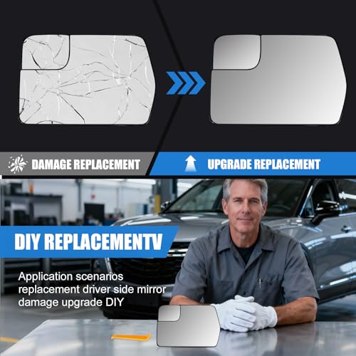 Driver Side Heated Mirror Glass Replacement for 2011 2012 2013 - Product Imagery