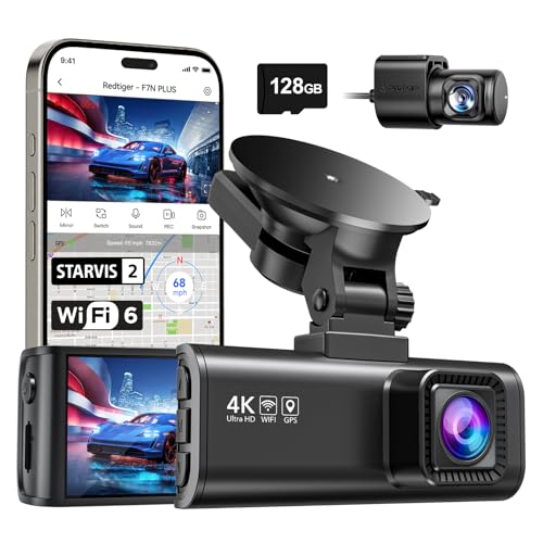 REDTIGER F7NP 4K Dash Cam Front Rear, STARVIS 2 Sensor, Free - Product Imagery