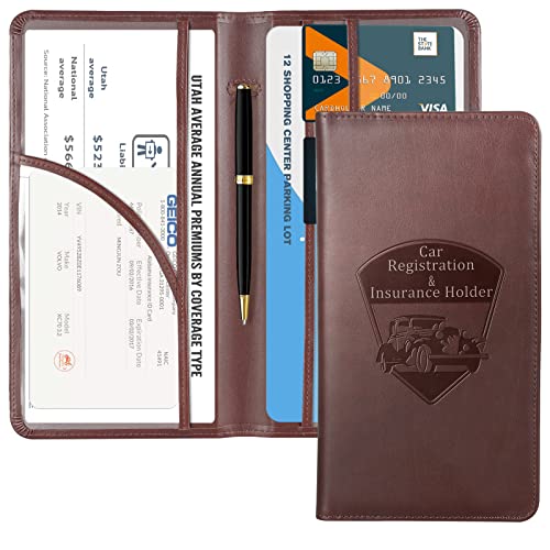 CoBak Premium Faux Leather Car Document Holder with Magnetic - Product Imagery