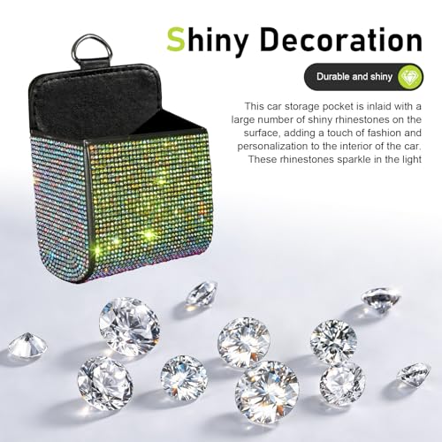 WZP Car Air Vent Storage Organizer, Bling Rhinestone Auto Air - Product Imagery