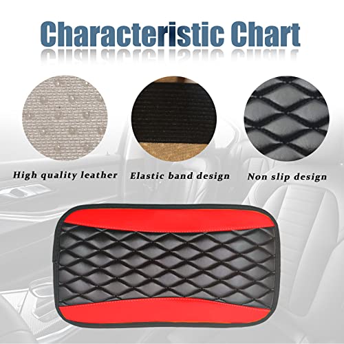 Car Center Console Cover, Universal Leather Waterproof Armrest - Product Imagery