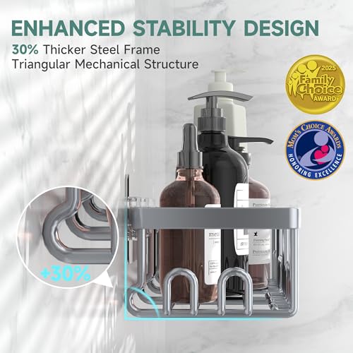 Veken Shower Caddy 6-Pack, No Drilling & Rustproof, Waterproof - Product Imagery