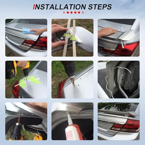 cciyu Rear Spoiler for Honda for Civic 2012-2015 - Product Imagery