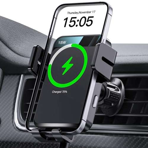 Wireless Car Charger, MOKPR Auto-Clamping Car Mount 15W/10W/7.5W - Product Imagery