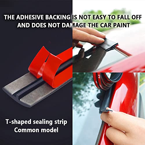 16.4Ft Car Weather Stripping,T-Shape Cuttable Car Windshield - Product Imagery