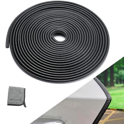 Winunite 32.8ft (10m) No Glue Car Door Edge Guards Black - Product Imagery