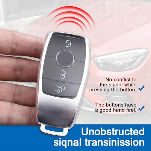 Compatible for Benz A B C E S GLC CLA CLE EQE Clear Car Key Fob - Product Imagery