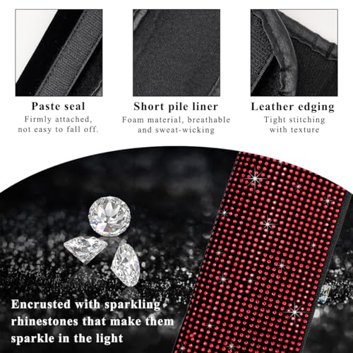 2 PCS Bling Car Seat Belt Cover, Sparkle Leather Seat Belt Pads - Product Imagery