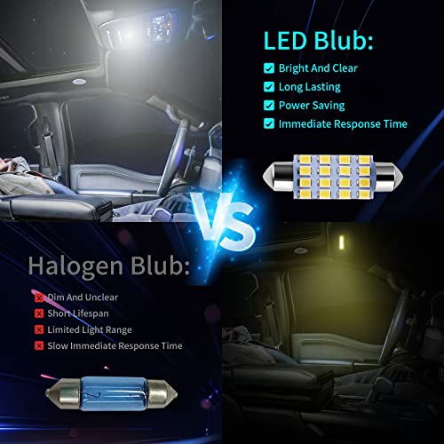 Zakolak 42 Pieces Interior Car Lights, Super Bright White Dome - Product Imagery