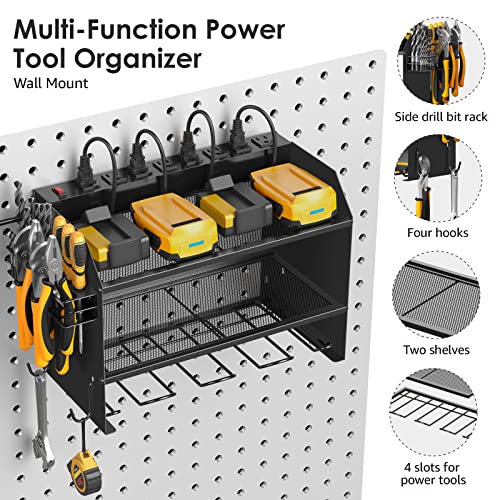 CCCEI Wall Mount Modular Tool Charging Organizer, Black, 1 Pack, - Product Imagery