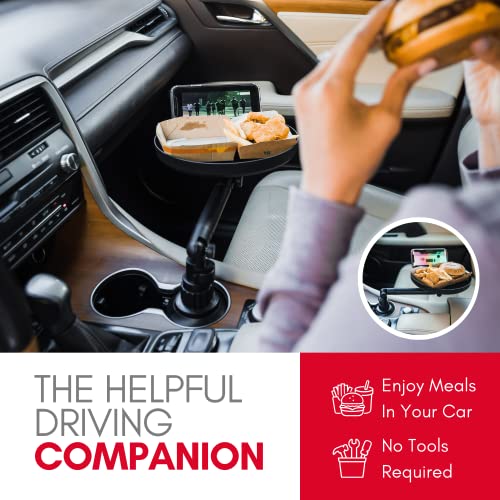 Macally Cup Holder Tray for Car - Adjustable Car Tray Table - - Product Imagery
