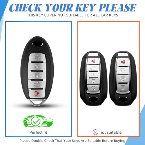 MILD EAST for Nissan Soft TPU Key Fob Cover (5-Button-red) - Product Imagery