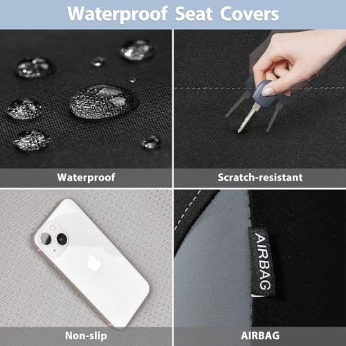 CAR PASS Waterproof Car Seat Covers Front Seats Only with 5mm - Product Imagery