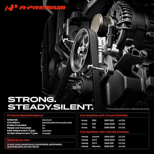A-Premium Power Steering Pump, Precision-machined Steel - Product Imagery