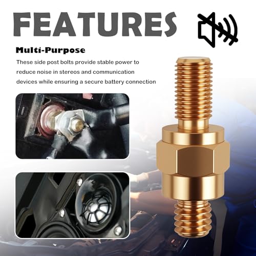 2 Set Side Post Battery Terminal Extender Bolts with - Product Imagery