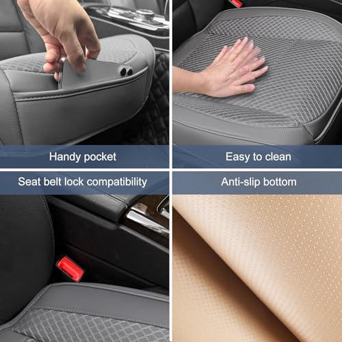 1 Pack Gray Ventilated Bottom Car Seat Cover - Product Imagery