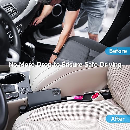 Givifive Car Seat Gap Filler Organizer 2Pack Soft Foam 3IN1 - Product Imagery