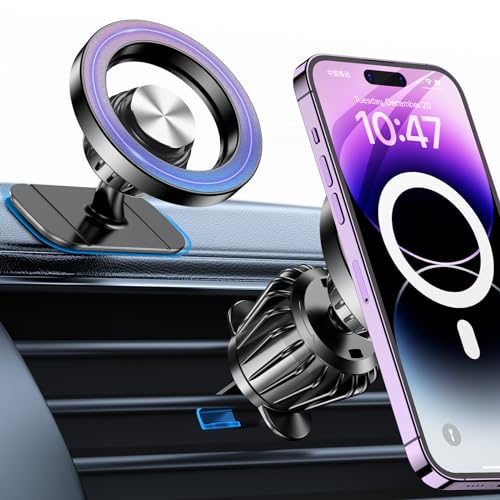 for iPhone Magsafe car Mount【20 Strong Magnets】Magnetic Phone - Product Imagery