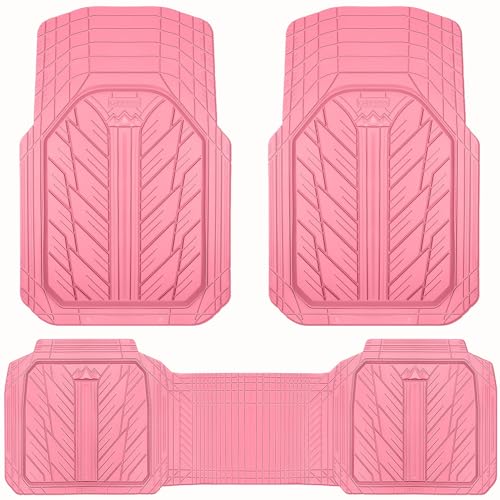 CAR PASS Heavy Rubber Car Floor Mats, Deep Waterproof Car Mats - Product Imagery