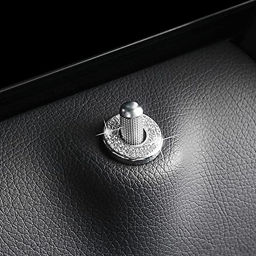 4 Pack Bling Car Inner Door Lock Covers, Rhinestones Pull Rod - Product Imagery