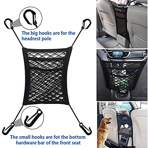 3-Layer Stretch Car Mesh Organizer, Car Seat Net, Dog Net for - Product Imagery