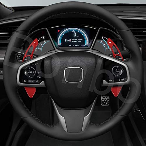 Red Sports Aluminum Steering Wheel Paddle Shifter Extension - Product Imagery