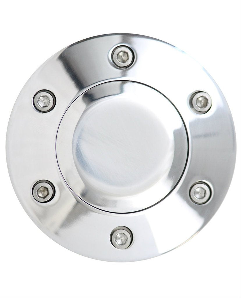 Polished 6-Hole Universal Fit Aluminum Horn Button for - Product Imagery