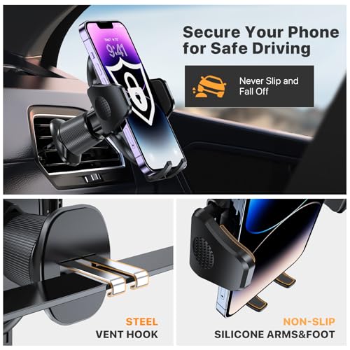 miracase Phone Holders for Your Car with Metal Hook Clip, Air - Product Imagery