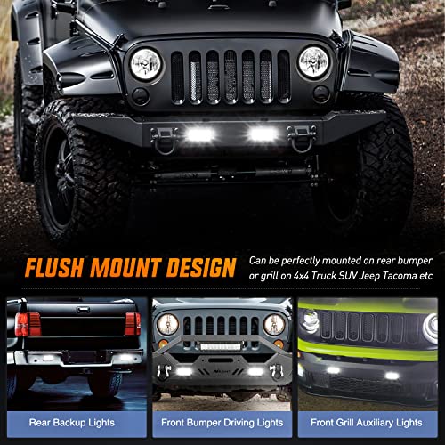 Nilight Flush Mount LED Light Pods 2PCS 6 Inch 39W Upgraded Spot - Product Imagery