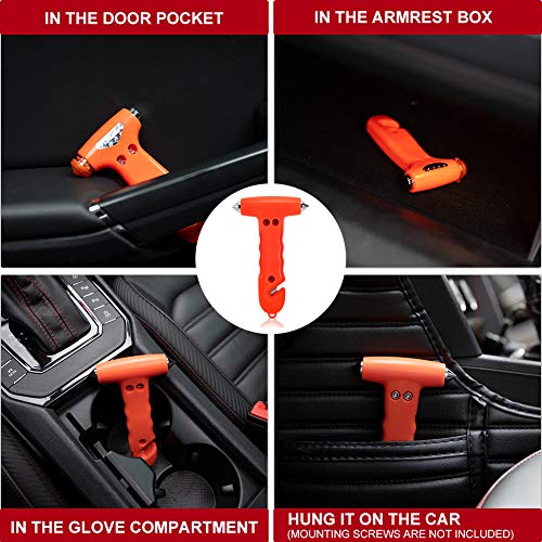 MOTORBUDDY 2-Pack Car Safety Hammer Seatbelt Cutter, Auto - Product Imagery