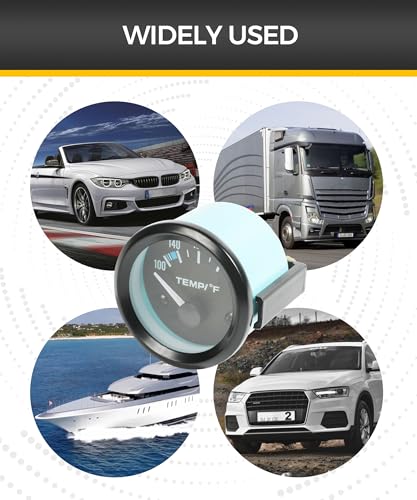 Water Temp Gauge,2" 52mm Water Temp Gauge,100-250℉ Temperature - Product Imagery