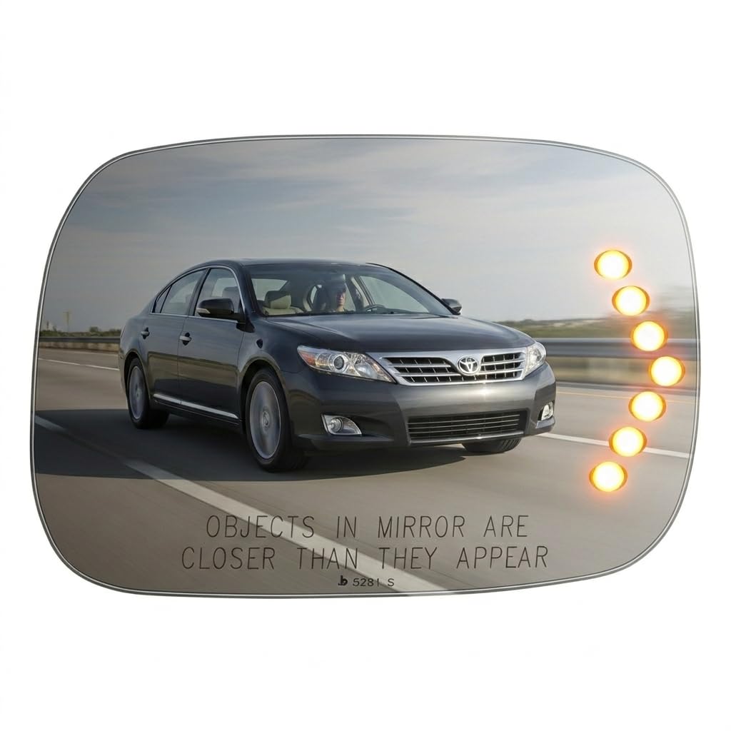 Burco 5281S Convex Passenger Side View Power Mirror Glass with - Product Imagery