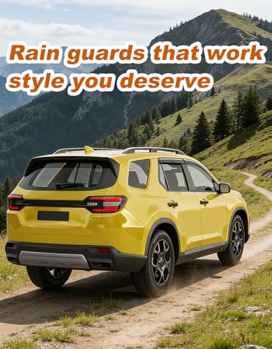 Out-Channel Window Visors Rain Guards for Honda Pilot 2023-2026 - Product Imagery