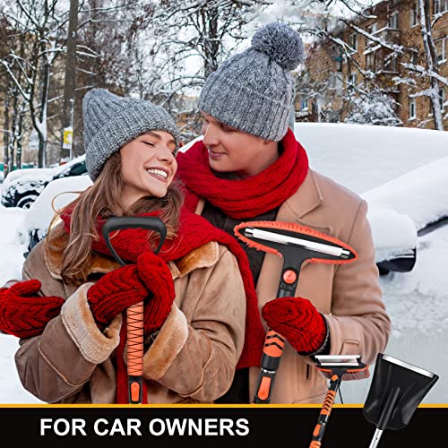 42'' Ice Scraper and Extendable Snow Brush Emergency Snow Shovel - Product Imagery