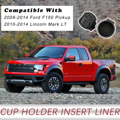 TQPONLY Flow Through Center Console Cup Holder Insert - Product Imagery