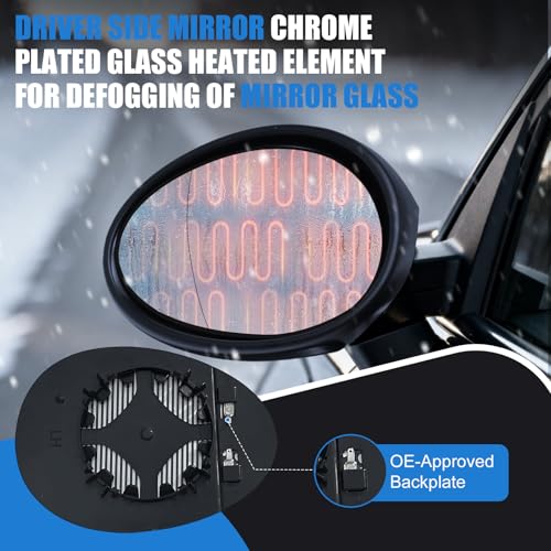Driver Side Mirror Glass Compatible With Mini Cooper 2007-2015 - Product Imagery