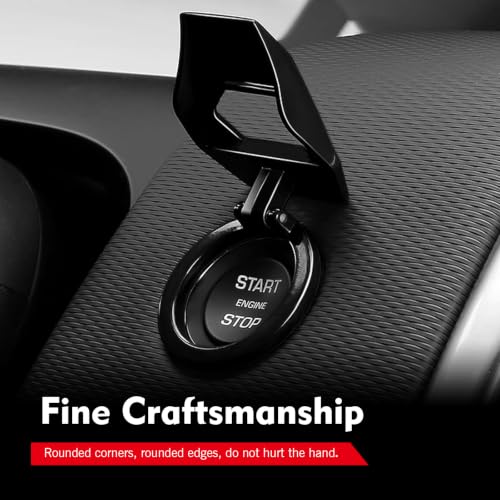 Car Engine Start/Stop Button Cover, Zinc Alloy Push Start Button - Product Imagery