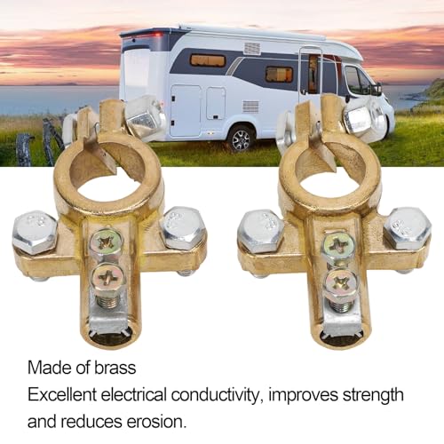 Keenso Brass Battery Terminal Connectors, Top Post Battery - Product Imagery