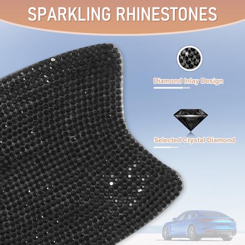 10 PCS Bling Car Door Handle Protector, Shiny Crystal Rhinestone - Product Imagery