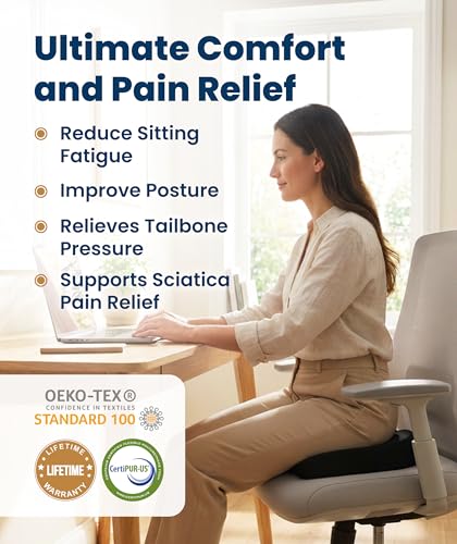 Everlasting Comfort Doctor Recommended Memory Foam Seat Cushion - Product Imagery