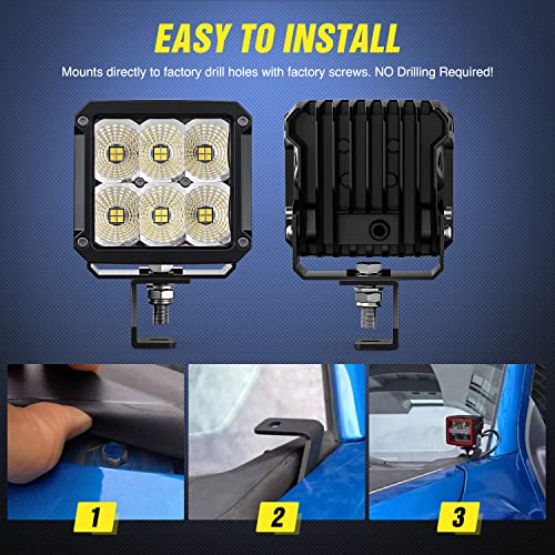 Nilight Ditch Light Brackets for Ford Raptor 2017-2023 F-150 - Product Imagery