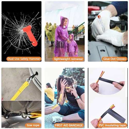 LIANXIN Car Roadside Emergency Kit,with Jumper Cables Car Safety - Product Imagery
