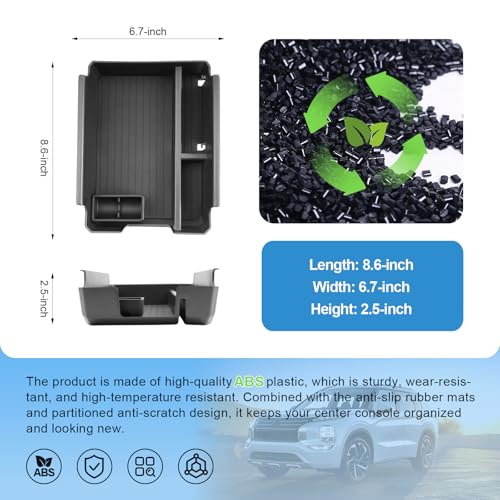 2025 2026 Outlander Center Console Organizer for Mitsubishi - Product Imagery