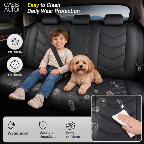Seat Covers Full Set, Black Seat Covers for Cars 5 Seats, Car - Product Imagery
