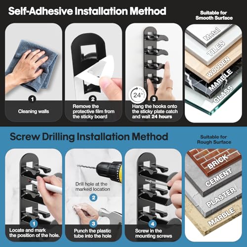 2 Pack Hat Organizer for Baseball Caps, Hat Rack for Wall Hold - Product Imagery