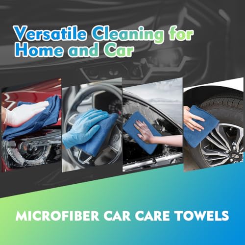 HOMEXCEL Lake Green Microfiber Cleaning Cloth 12 Pack 12.5 x - Product Imagery