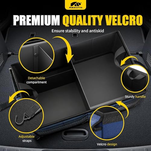 MIKKUPPA Trunk Organizer with Lid - 65L Collapsible Car - Product Imagery