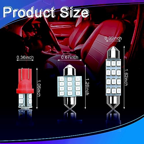 NTNEV 24PCS LED Interior Replacement Bulbs, Interior Car Lights, - Product Imagery